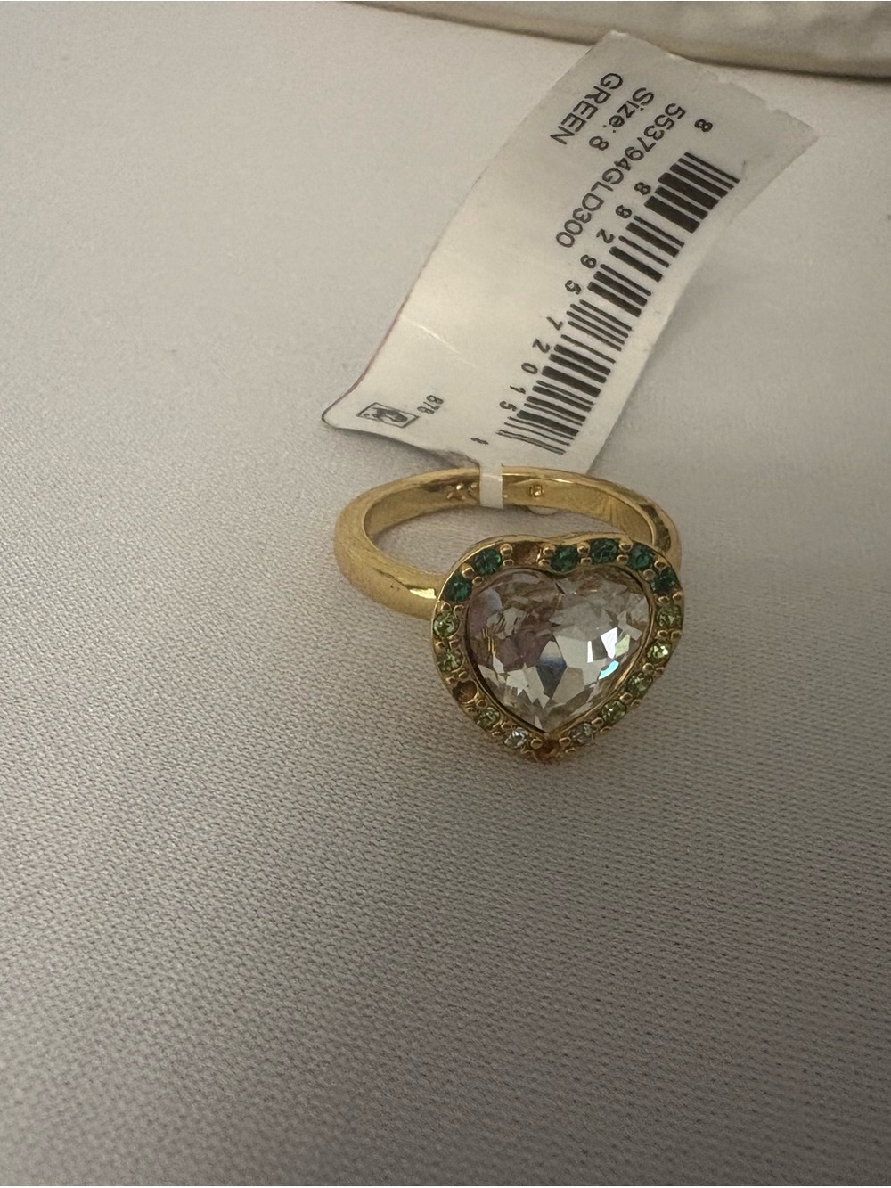 Kurt Geiger Heart Ring - Size 8 NWT (Missing 3 stones) - Picture 4 of 8